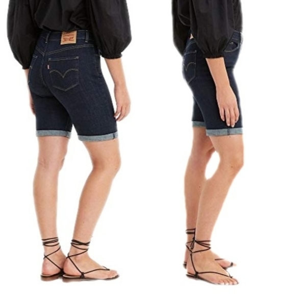 NWT Levis Womens Classic Mid Rise Bermuda Shorts - Picture 2 of 13